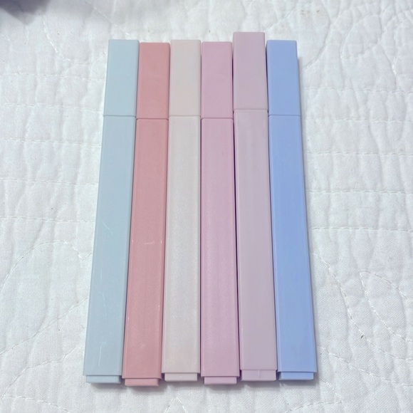 New Mr. Pen- Aesthetic Cute Pastel Highlighters Set, 6 pcs, Chisel Tip - Picture 2 of 3